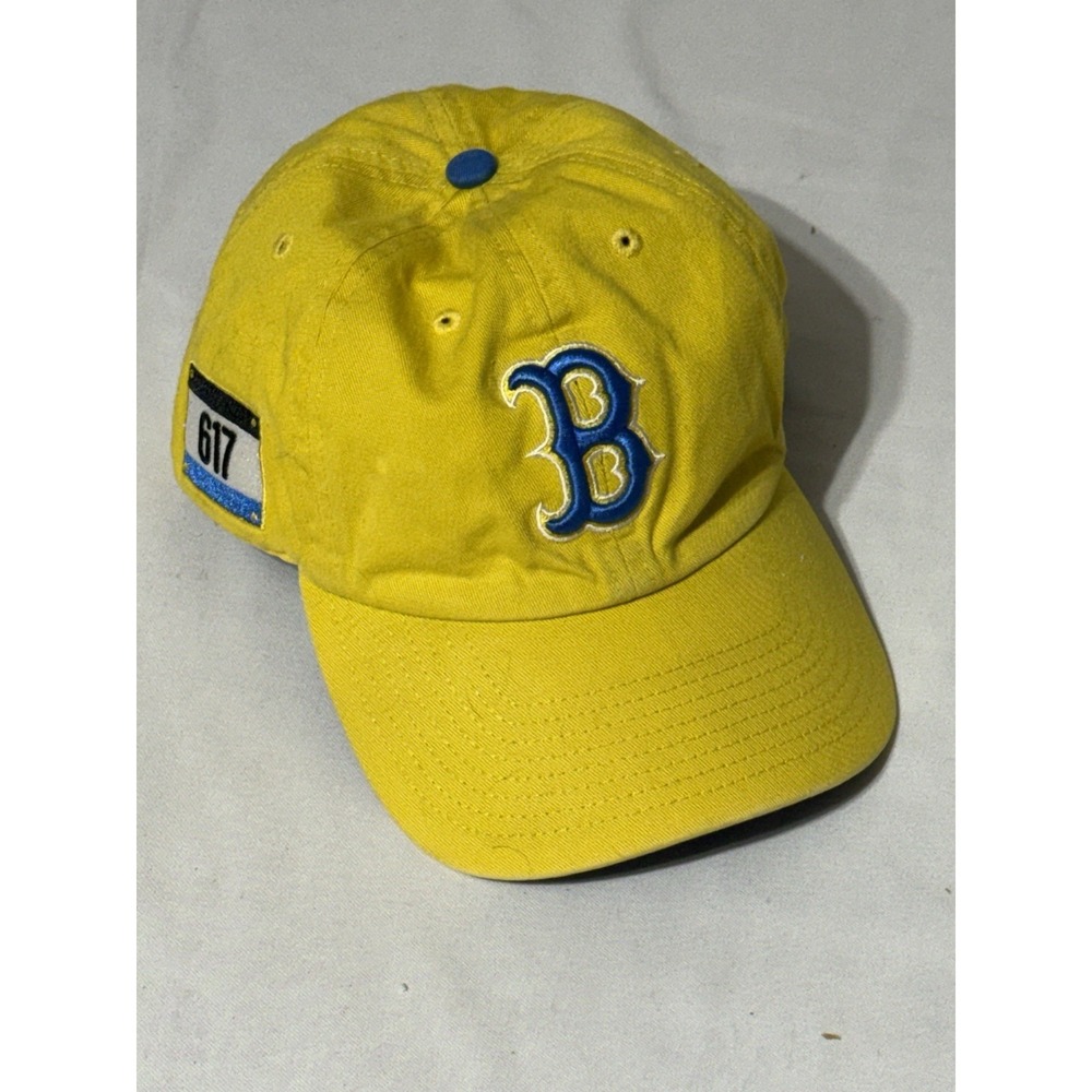 Boston Red Sox Marathon 617 Yellow Hat Cap Adjustable '47